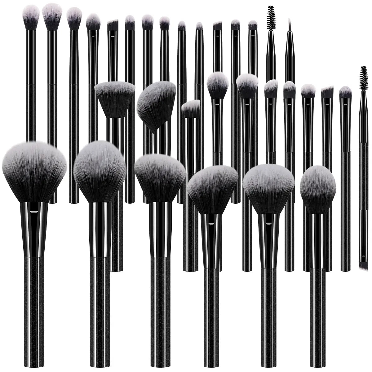 20/25/30-Piece Makeup Brush Set Rose Gold Synthetic Soft Bristles Foundation Powder Concealer Eyeshadow Blush Contour Eyebrow Spoolie Complete Makeup Tools Kit for Beginners Makeup Artists Daily Makeup Application