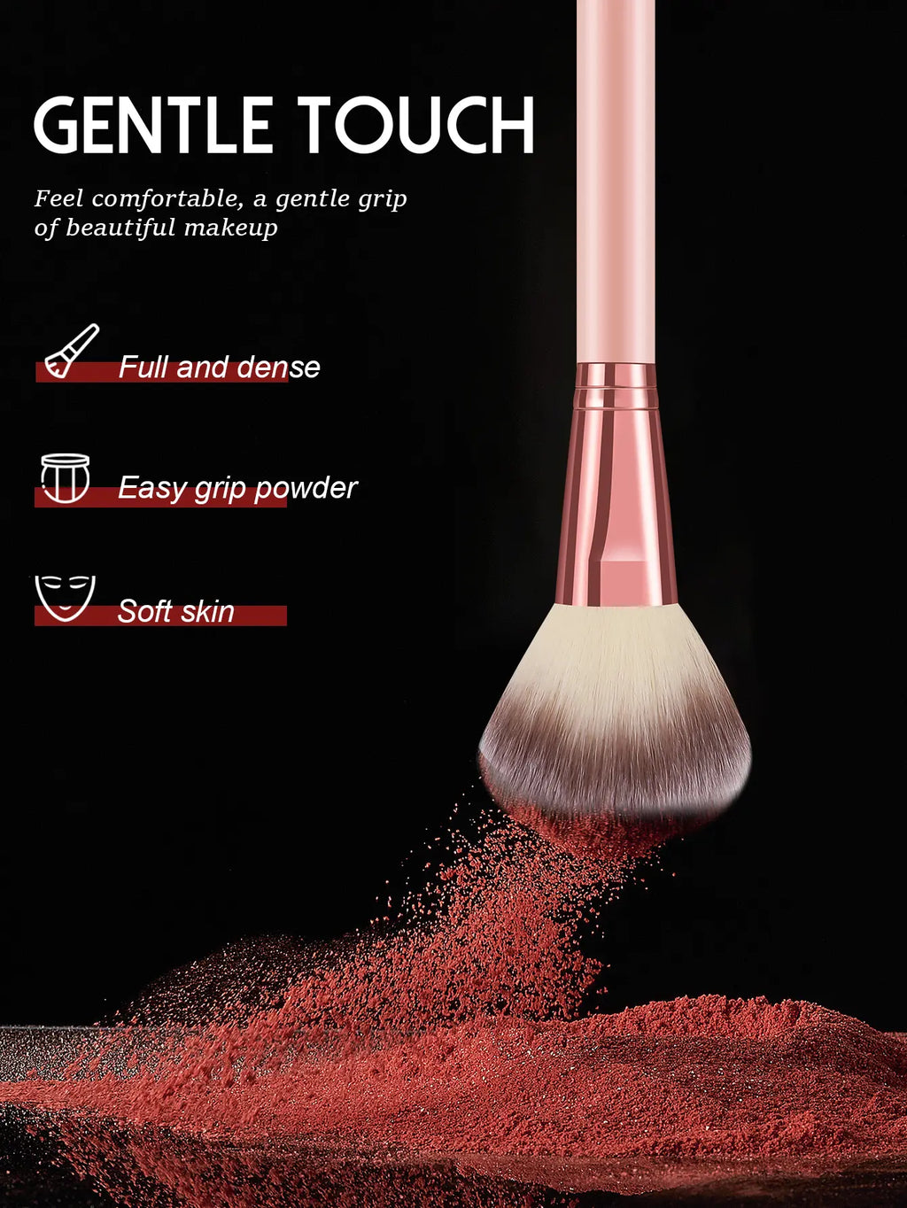 20/25/30-Piece Makeup Brush Set Rose Gold Synthetic Soft Bristles Foundation Powder Concealer Eyeshadow Blush Contour Eyebrow Spoolie Complete Makeup Tools Kit for Beginners Makeup Artists Daily Makeup Application